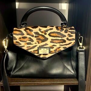 ⭐️ SALE ⭐️ Kate Spade Leather Jaguar Print Fur Lined Purse